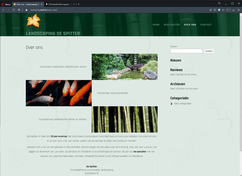 Landscaping website